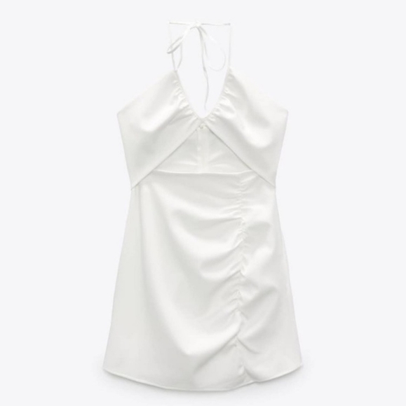 NWT Zara Cutout White Mini Dress - Picture 9 of 11